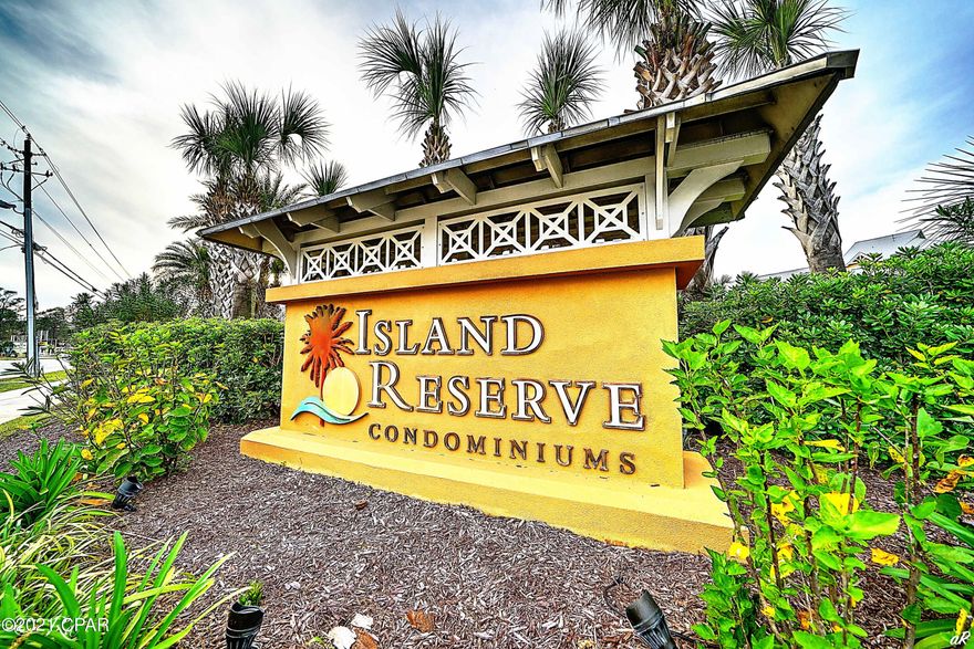 Gorgeous unfurnished 2 BR, 2.5 BA condo at Island Reserve in the heart of Panama City Beach! Water/sewer, garbage, and internet included! This executive style condo features 10' ceilings throughout, wood flooring, stainless appliances and an open floor plan great for entertaining. The kitchen includes all appliances, granite counters and plenty of cabinet storage. The kitchen overlooks the dining and living room area with French door access to the balcony. Split floor plan with both master suites having access to the balcony! The first master has a soaking tub, stand up shower and private toilet room. The second master has a large walk-in shower and custom cabinetry. Washer/Dryer included; Island Reserve amenities include a resort style pool, clubhouse, indoor basketball court, exercise room, and beautifully landscaped courtyard. *No pets allowed.