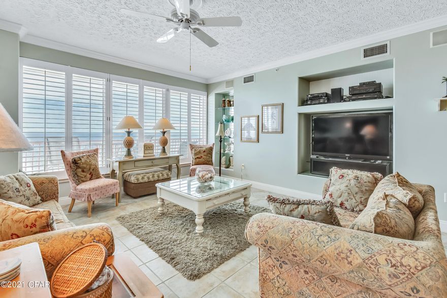 **OVER 2,300 sq. ft.** This stunning 8th floor condo at Hidden Dunes is offered fully-furnished and ready to rent or enjoy. People love the large balconies and fantastic pool and there is even an exercise room for the ambitious fitness lovers. Enjoy a full-sized, spacious kitchen and an open concept with fantastic gulf views from the dining room, main room, kitchen and master bedroom. The master suite is also generous with plenty of room in the bedroom and a soaking tub, separate shower AND walk-in closet. The laundry room is also large and the additional two bedrooms are away from the master (split-plan) for privacy. Make an appointment to see this beautiful condo today. **COVERED PARKING SPACE AVAILABLE TO PURCHASE SEPARATELY**