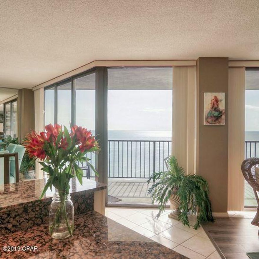 CURRENTLY UNDER CONTRACT SELLER EXCEPTING BACK UP OFFERS. Are you looking for the perfect condo? Look no further! This unit has it ALL!  Aquavista is a low density complex with great amenities. This unit (Mermaid Cove)  has  two bedroom and two baths with spectacular views from the open concept living , dining, and kitchen area. The kitchen has custom cabinetry,  stainless steel professional series appliances, and granite countertops.  The unit is tastefully decorated with a coastal feel. The living room has a fireplace for added warmth during the winter.  This 7th floor unit also boasts a large balcony with amazing unobstructed views! Aquavista is located on the west end of Panama City Beach close to Pier Park, restaurants,  activities, and more! This is the unit you have been waiting for