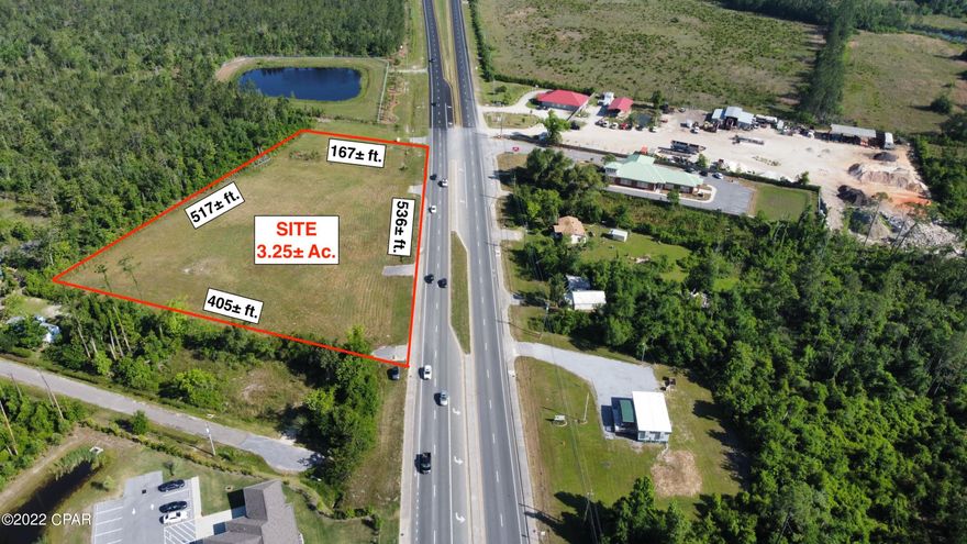 Primary commercial development opportunity in Southport, one of Bay County's fastest growing and emerging market areas. Conveniently located three miles north of Lynn Haven/Panama City via Highway 77 and Panama City Beach via Highway's 388 & 79, and just 10± miles southeast of Northwest Florida Beaches International Airport. The site is strategically in the path of future commercial development, as well as, large residential communities in various stages of completion and development located north and south of the site.  Six (6) Separate Contiguous Parcels with 536± Ft. of Frontage on Highway 77 and Three (3) Existing Driveway Connections.  Cleared & Ready for Development. Zoning allows for many commercial uses.