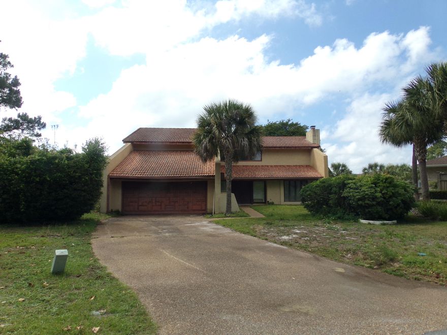 ONE OF THE LARGEST CANAL FRONT LOTS IN BAY POINT WITH 177 ON THE CANAL.  This is a perfect opportunity for a fixer/upper flip house or tear it down and start over on this great waterfront lot sitting overlooking the intersection of the canal.  This 4-bedroom 3-bath home needs a lot of work but could be a ''Diamond in the Rough''.  All bedrooms are upstairs as well as two baths.  The house has a large deep concrete pool that held water till recently drained.  The seawall has been replaced in years past with approved seawall and there is also a small boat lift.  A large living room with fireplace, large kitchen, separate dining and family rooms.  Small screened porch overlooks the water.  Get all the inspections done that you want.  The garage has an issue but can be fixed.  Take a look.