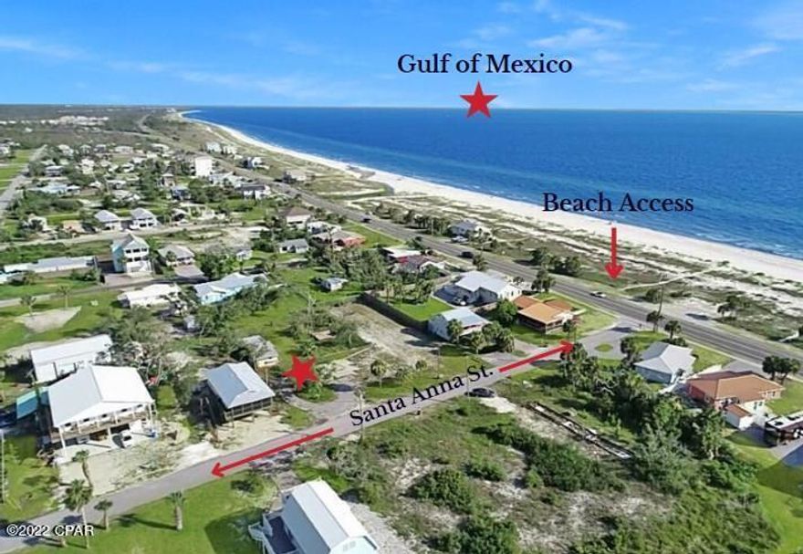 AMAZING READY TO BUILD VACANT LOT IN THE FIRST BLOCK OF ST JOE BEACH W/POTENTIAL GULF VIEWS! Create your dream beach experience centrally located between historic Port St Joe and Mexico Beach. At just under a 1/4 acre, this lot would accommodate most design plans. Golf cart transportation is all you need for shopping and local restaurants. Surf the waves & fish along the shoreline or explore our pet friendly beaches for seashells. No HOA, restrictions or minimum building requirements apply. The adjacent lot is also for available for a large building footprint. This is your chance to live the beach life! Call for a showing tour of the area today!