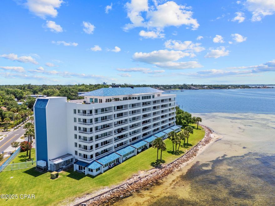 End your day with breathtaking sunsets in this beautifully remodeled 2-bedroom, 2-bath corner unit overlooking the serene St. Andrews Bay. With 1,250 square feet of living space, this waterfront condo features an extended balcony and additional windows that flood the living area with natural light and sweeping water views. Upgraded flooring, windows, sliding doors, countertops, bathrooms!
Frequent dolphin sightings right from your living room or balcony. The open layout is perfect for both relaxing and entertaining. and modern finishes throughout. Residents enjoy access to a private community pool and dock, perfect for making the most of waterfront living.
Ideally located just minutes from historic downtown Panama City, you'll be within close proximity to charming shops, local restaurants, and vibrant coastal culture. Whether you're seeking a primary residence, vacation retreat, or investment opportunity, this unit combines location, lifestyle, and scenic beauty.