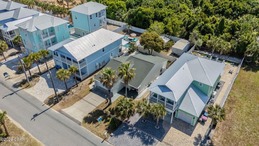 Located less than 350 feet from the white sands of Panama City Beach, this charming 3-bedroom, 2-bathroom home offers the perfect blend of comfort and coastal potential. Situated on an oversized 50x150 lot, there's plenty of room to expand—remove the existing sheds and create your dream backyard oasis with a pool, or even build a guest house or additional dwelling.
Fully furnished and move-in ready, the home features all-electric appliances and a spacious layout ideal for everyday living or vacation rental. Out back, you'll find a covered patio perfect for entertaining or simply relaxing to the soothing sounds of nearby gulf waves. Bonus features include a detached bunkhouse with its own small kitchen and full bathroom—perfect for guests, extended stays, or extra rental income.
Whether you're looking for a permanent beachside home, a getaway retreat, or an investment property, this location and lot size offer unmatched flexibility and value.
Located close to MB Miller Pier, Dining, and Shopping.