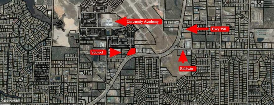 1.5 acres on newly 4 laned Hwy 390. Prime retail development site near the rear entrance to Sweet Bay subdividion. Property is zoned C-3 Gen Commercial. High traffic count.