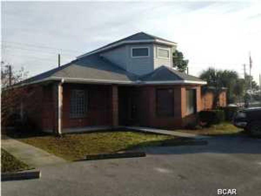 Fabulous opportunity to own a 2497 S.F. Office building completely climate controlled on Panama City Beach Parkway. Positioned on 1.32 acres the building offers 1947 S.F. of offices on the first floor and 500 S.F. of finished and climate controlled storage on the second that could easily be turned into additional office or work space. All windows, doors, and interior walls are rated at 110mph. Zoned CH (commercial high intensity) it is easily accessible due to a median cut at Fernwood. Traffic count is 39,500 a day or 14,417,500 annually. In addition to the main building there is a 2000 square foot, fenced in warehouse with 3 12x12 openings and a secure office/workspace. Adjacent to the west of the main structure there is available expansion to build a +/- 3,000 S.F. building with