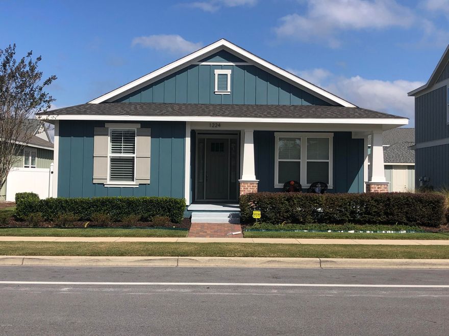 Beautiful move in ready home in the popular waterfront community, SweetBay. Featuring 3 bedrooms, 2 baths, open floor plan, large pantry, covered front and back porches, fully fenced with a detached 3 car garage. Entered for comp purposes.