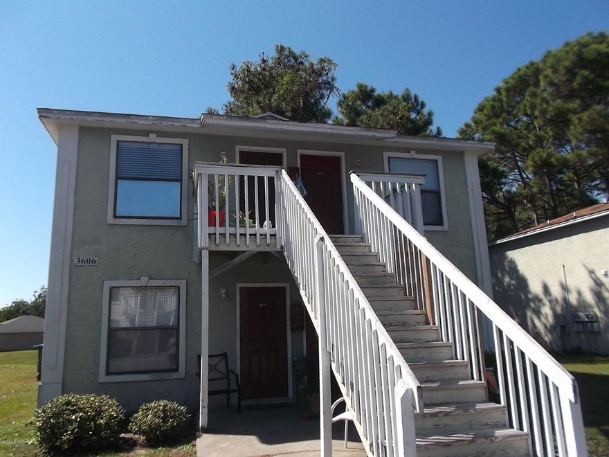 Beautiful one bedroom upstairs apartment. This unit features washer and dryer connections, a utility room for extra storage space, and is all electric. Cable TV, water and sewage included. 1 parking spot allotted for unit by HOA.