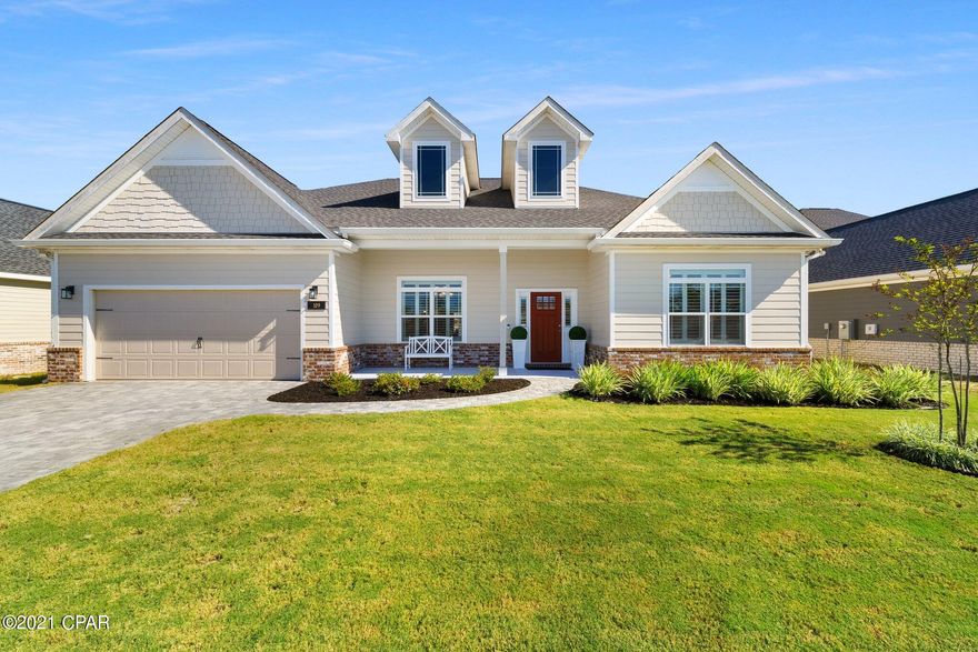 CUSTOM BUILT home by Halifax- This beautiful, pristine home is available! Built in 2019, after the hurricane, this home is nearly new. Sellers are being re-located for their job. This house features plantation shutters throughout the home, 10'+ ceilings, crown molding and tray ceilings in family room and master bedroom, which also has an office/extra room attached and there is also a Bonus room in front of the home with French doors. Granite counter tops with a huge island that can easily seat 4-6. Custom backsplash in the kitchen, gas oven, ceiling fans throughout the home. Irrigation outside has a separate meter ($3K). New gutters and vinyl fence, large back yard and lovely outdoor space for entertaining. Home comes with a Terminix termite bond and a 10 year structural warranty. Hardie board and brick exterior
this home is in mint condition! The back yard is larger than most in the neighborhood and the grass is well cared for. Enough room for a pool out back! They even have a tankless water heater- this house won't be available long! Schedule your showing today!