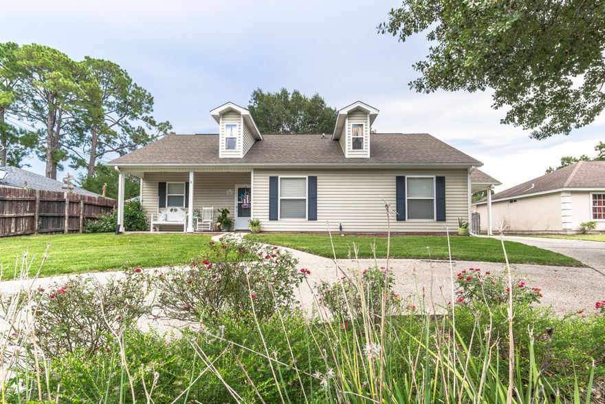 Exquisite 3 bedroom, 2 bath home with horseshoe driveway on a large lot in Lynn Haven! This home has been remodeled with all new flooring throughout (wood look tile in all main areas and carpets in bedrooms), beautiful shiplap wall in living room, sunroom with A/C, light fixtures, ceiling fans, 2 paneled doors and hardware and so much more!!! Kitchen has been completely remodeled with custom white cabinetry, granite countertops, undermount sink, tiled backsplash, stainless steel appliances, large pantry and light fixtures. Master suite has walk in closet and large bathroom with vanity, tub, and separate shower. Guest bathroom has gorgeous tiled flooring and a walk in closet, large laundry room, and outdoor shed/workshop with electricity. All sizes/info/measurements approx, please verify.