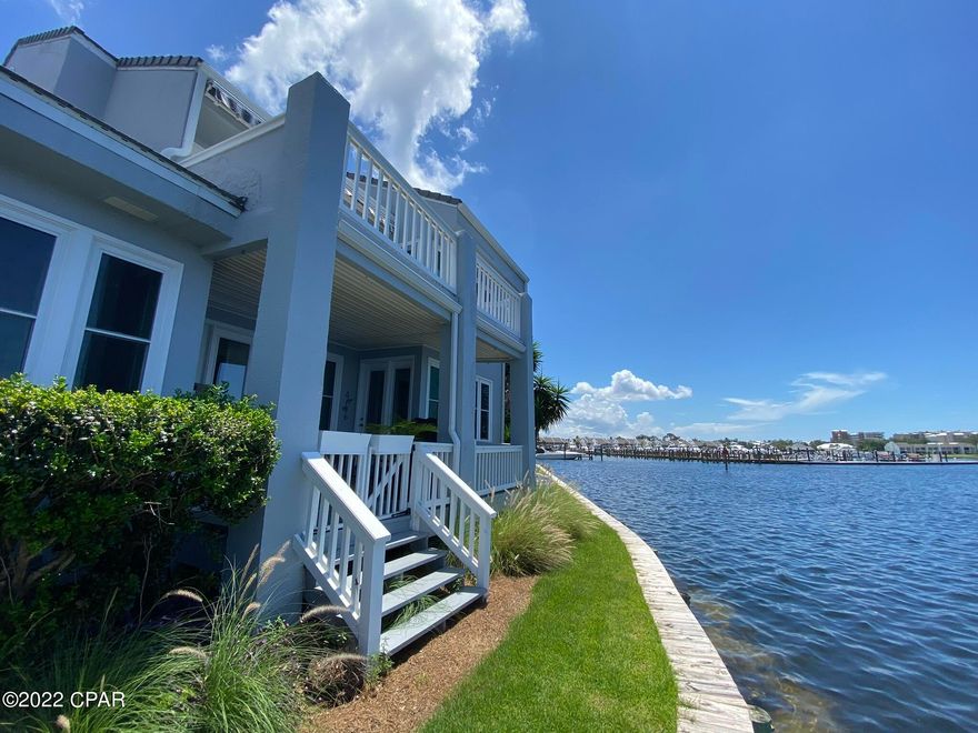 Amazing Opportunity to own WATERFRONT condo in the Marina Club Village at Bay Point.  A Boaters dream! Walk approx 300ft to the brand new docks in the Bay Point Marina  Enjoy the views of the bay from your deck of this two bedroom two bath unit.  Features include new LVP flooring, open living room and dining area, kitchen with breakfast area.  The master bedroom has an entrance to the deck, a large master bath with double vanity, jetted garden tub with bench are, stand alone shower in water closet.  1 car garage. Please excuse the interior photos as we have limited access due to renter.  *All important listing data should be verified