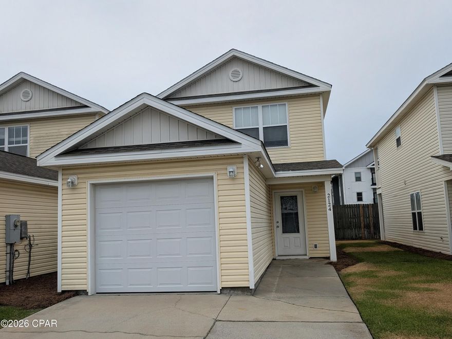 This affordable 2BD/1.5BA beach townhome is located in the gated community of Gates at Sterling Cove. The main level features an open floor plan w a half bath downstairs, while upstairs offers two spacious bedrooms and a full bath.

The HOA includes pool access, lawn maintenance, pest control, annual pressure washing, and garbage service--providing easy, low-maintenance living. Conveniently situated near the Navy base, schools, shopping, and more, this property is ideal as an investment or for first-time buyers.

Short-term rentals are not permitted. Age, square footage, lot size, and room dimensions are approximate and should be verified if important.