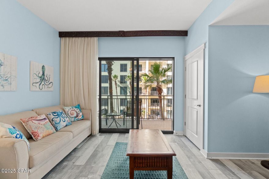 Charming Coastal Getaway at The Origin - 15100 Front Beach Rd Unit 634

Escape to your very own slice of paradise in this beautifully appointed studio condo at The Origin, located just across from the stunning beaches of the Gulf of Mexico. With breathtaking views of the Gulf, picturesque sunsets, and a sparkling pool right outside your window, this is your perfect coastal retreat.

This cozy and stylish studio offers a welcoming blend of comfort and charm. The unit features chic coastal décor that perfectly complements the tranquil beach atmosphere, with easy-to-maintain tile and luxury vinyl plank flooring throughout. A kitchenette provides all the essentials, making meal prep a breeze whether you're starting your day with coffee or winding down with dinner. The open layout maximizes every inch of space, creating an inviting and functional environment.

Step out onto the private balcony and immerse yourself in panoramic views of the Gulf and the pool. Watch the sun dip below the horizon each evening, painting the sky with vibrant hues as you unwind in your own beachfront oasis.

At The Origin, you're not just buying a home, but a lifestyle. The resort-style amenities include a heated outdoor pool, fitness center, hot tub, and a cozy common area perfect for socializing with friends or meeting new ones. Plus, with the pristine beach just steps away, every day feels like a vacation.

Located just minutes from Pier Park, you'll enjoy easy access to the best dining, shopping, and entertainment the area has to offer. Whether you're grabbing a bite at a seaside restaurant, shopping for souvenirs, or taking in the local attractions, everything is within reach.

This charming studio condo is ideal as a second home, vacation rental, or personal getaway. With its prime location, stunning views, and unbeatable amenities, this unit offers everything you need to live the