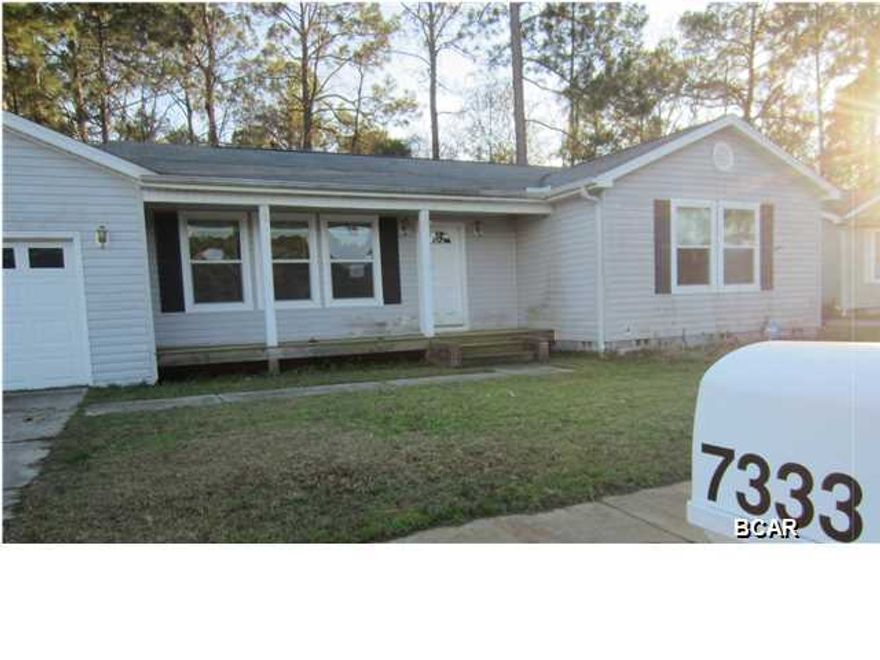 Family home with 3 bedrooms 2 baths and a 2 car oversized garage with fenced backyard, deck, convenient to Tyndall Air Force Base and all the shopping/dining of Tyndall Parkway in Callaway. All electric, this house has the kitchen open to the living and dining area, a good sized master bedroom, private bath and 2 spacious additional bedrooms with hall bath for guest and additional family members.