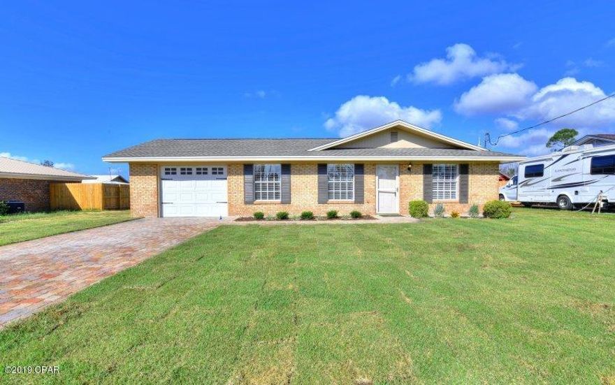 This 3 BD2 BA +1 bonus room!! Vacant! Ready to move in house, has been beautifully updated! It has a wood look tile floors in the Kitchen/dining and bathrooms. The rest of the floors are new luxury vinyl planks (100% waterproof). The kitchen has shaker style cabinets, granite countertops, and a brand new fridge. New Roof recently installed with Architectural shingles in July 2019. Old settled concrete dry way and porches were just replaced for beautiful pavers. Wifi controlled Sprinkle system and new best quality sod grass were just installed end of September, a new fence, new drywall, texture, paint, insulation, and other upgrades were made. This home is located near shops, restaurants and good schools in calloway. Close to the Tyndall AFB. This is a perfect home for the first time buyer, ready to move in. All you'll have to do is unpack. All sizes are approximate, if important to buyer, please verify.