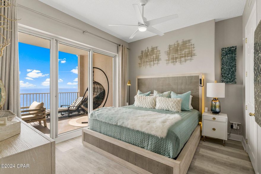 Luxurious 2 bed, 2 bath, 1146 sqft beachfront condo on the Gulf of Mexico, where elegant design meets coastal comfort. This meticulously crafted residence features custom painting, upgraded flooring, and stylish furnishings. Enjoy breathtaking Gulf views from the 237 sq. ft. balcony.

Inside, the well-appointed living area seamlessly connects to an upgraded kitchen and a dining space with a breakfast bar. The master bedroom boasts a king bed, ensuite with a double vanity, and private balcony access. The guest bedroom features two queen beds and a private bathroom.

Ocean Reef amenities include a wide beach, gulf-front pool, indoor pool, hot tub, steam room, fitness center, and grills. A reserved ground-floor parking space adds convenience. Perfectly located in Panama City Beach, nearby attractions and dining options offer a quintessential coastal lifestyle.

This condo comes with a premier first-floor parking spot, right across from the elevator, ensuring hassle-free access to your coastal retreat.

Don't miss this opportunity to own a slice of paradise. Schedule your showing in advance, today.