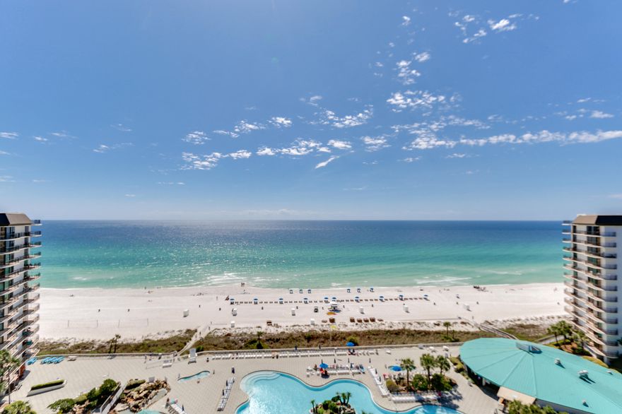 Stunning renovated PENTHOUSE Condo, Wide Open 12th floor views to Gulf of Mexico! Well appointed for the most discerning buyer. Pride of ownership shows in every inch of this 3 Bed, 3 Bath 2 Story Condo.  HUGE 2nd Floor balcony is AWEsome! Great Gulf views from main level Balcony! Wide open views to Gulf from NEW Kitchen..NEW Cabinets, Granite countertops, tile backsplash, & Appliances.  Bathrooms have been amazingly remodeled w/ high end finishes, tall vanities, & tile showers. Owner spared no expense in furnishing entire unit & replaced Heating and Air March 2018! Spiral Stairs leads to 2nd floor Suite & creates a very unique feature.  Edgewater boasts 11 Pools, Fitness, Basketball, Gulf Front Bar/Restaurant, Golf, & MUCH MORE! Buyer to verify all measurements & details deemed important.