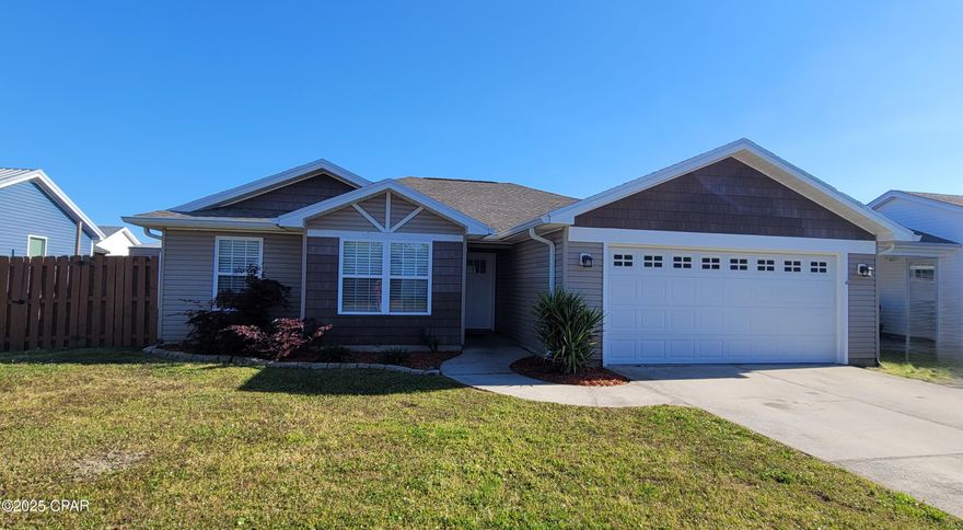 Callaway 4 bedroom 2 bath home with 2 car garage!
This home features new a/c unit, paint and carpet, foyer, living room, kitchen, dining area,
laundry room with W/D hookups.  The door off the dining area opens up to the patio overlooking the privacy fenced backyard, covered gazebo with bench and deck for extra entertaining area, large shed with two entry areas, both has electric, one is finished on the inside for a man's cave or she shed room and the other side is set up for storage or lawn equipment.  There is a built in grilling station next to the shed and is 'AS IS'.
NO PETS!