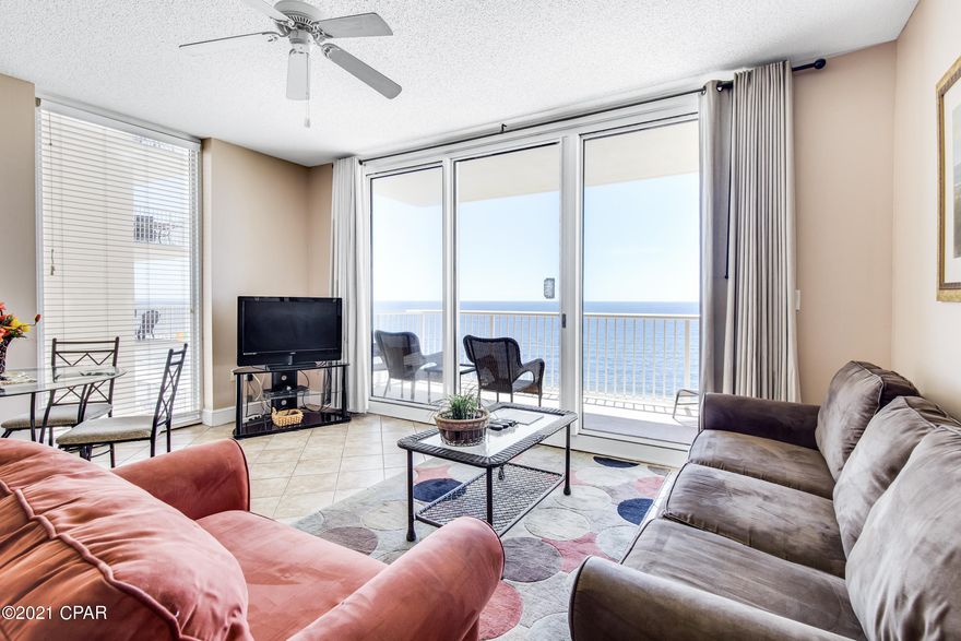 CURRENTLY UNDER CONTRACT, SELLER ACCEPTING BACKUP OFFERS. This 1BR/1BA at Majestic Beach is an END UNIT in excellent condition. This beautiful condo is being offered fully furnished and ready to rent or enjoy. Majestic Beach features and impressive list of amenities that include TWO gulf front indoor pools, TWO gulf front resort-style pools, a movie theater, impressive fitness center, tennis, onsite market and much more. Make an appointment to see this impressive unit today.