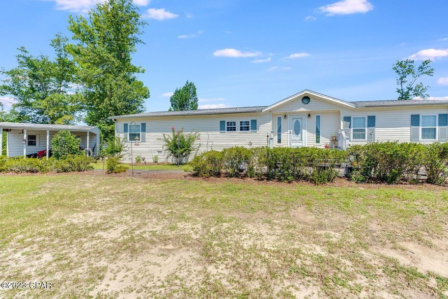 ***BUYERS, COME QUICK!!!*** Very hard to come by at this price without needing total renovation. Recently updated 3bd, 2ba modular home(with a shed and 1 car carport) on almost 2 acres of land on a quiet, dead end street. Recent updates include: 2019 roof, 2019 double hung windows, 2019 outside doors, 2018 sink faucets, 2020 refrigerator/dishwasher/cooktop/range hood and over stove cabinet, 2020 kitchen solid surface countertops, 2021 guest room carpet, 2020 water purification system and 2019 toilets. The home has a deep well and the septic tank was serviced and emptied in 2021. Too many little details to list but a very large pantry and beautiful wood burning fireplace are just a few of them. As per the seller, city surveyors have stated the dirt road is being prepped for paving. All information is approximate and should be verified by buyers if important