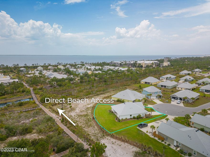 CURRENTLY UNDER CONTRACT. SELLERS WILL CONSIDER BACKUP OFFERS. Welcome to 106 Backwater Rd., the dream home you've been searching for in the highly desirable community of Windmark Beach, Florida. This exquisite property boasts the coveted Victoria 4 bedroom floor plan, a rare gem that is no longer being constructed, making it an exceptional find! And even better, with the highly desirable direct beach boardwalk access right in your backyard, this home offers the perfect blend of coastal living and convenience only being a short walk to the beach for the nightly sunsets or water fun with the family! You'll immediately notice the attention to detail and upgrades that set this home apart (see photo with ALL home features!). The exterior is adorned with beautiful Bahama storm shutters, not only enhancing the architectural appeal but also providing peace of mind during inclement weather. Additionally, the home features a whole-house Culligan water filtration and reverse osmosis system, ensuring pure and refreshing water for you and your family, as well as a shallow well and irrigation pump. Step inside, and you'll be greeted by custom woodwork throughout the interior, adding warmth and elegance to the living spaces. The thoughtful design and layout of the floor plan allow for ample natural light to flood the home, creating a bright and welcoming atmosphere. The south-facing orientation eliminates direct harsh sunlight, maintaining a comfortable ambiance throughout the day. Windmark Beach combines the tranquility of beachfront living with the convenience of nearby amenities. Within close proximity, you'll find the heated community lagoon pool, brand new dog park, 11 beach accesses, workout facility, shopping, dining, and entertainment options to suit all tastes. Whether you're exploring the local boutiques, indulging in delectable cuisine, or attending community events, there's always something to experience in the vibrant coastal community of Windmark Beach!