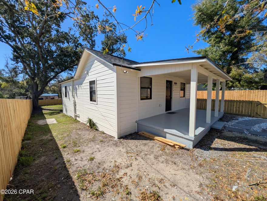 Check out this cozy home with a covered front porch, newly fenced deep lot, and comes with a home warranty! Updated and ready for it's next owners, you'll appreciate the updated interior, roof, air conditioning, and more. 

Great location only minutes to shopping, historic Panama City, Tyndall Air Force Base, boat launches, parks, and more. 

Backyard is ready for your vision, with a new privacy fence and beautiful oak trees provide shade for those summer days. 

If you're looking for a convenient location and a great home, schedule your showing today!