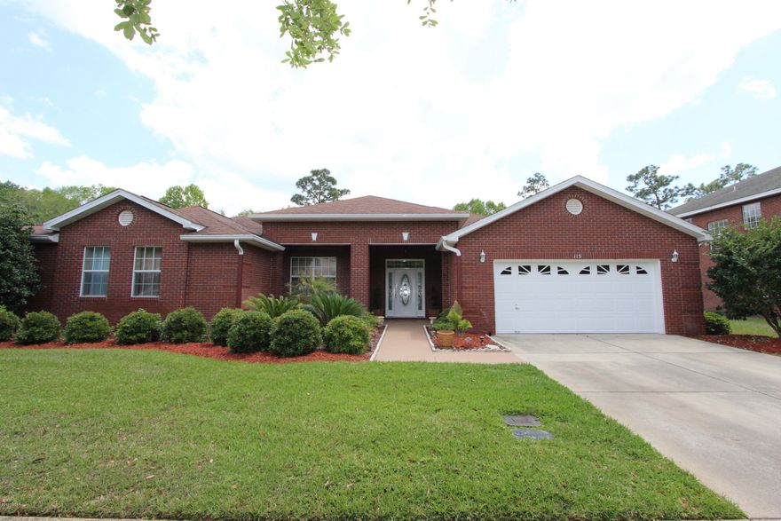 Looking for a great home in a secluded neighborhood that's close to shops, restaurants and Lynn Haven schools - look no further! This home has the perfect layout for entertaining with generously sized formal living & dining rooms, as well as a large kitchen with new quartz counters & new glass tile backsplash, breakfast bar, pantry, new dishwasher and eat-in area  with bay window and sliding doors to the screened pool/hot tub area. The kitchen is open to the huge family room with built-ins (currently used as media room). Outside is the screened saltwater heated pool/spa and oasis like backyard - the entertainment space keeps going! Back inside there's a generously sized master suite that can accommodate all your furniture, has two walk-in closets and another set of sliding doors out to the pool/spa area. The on-suite master bath has double sinks, a sizable vanity, soaker tub, separate shower and powder room. The home has a split plan and across the house there are three additional nicely sized bedrooms and two full baths. The home features newly installed 16 Seer AC, wide hallways, lots of storage space, a termite bond, beautiful landscaping, sprinkler system, security system, ALL appliances convey including the washer & dryer and the list goes on. Please call your agent to view this home today. All sizes are approximate, please measure for accuracy.