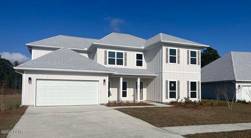 REDTAG Sale!! Special incentives for a limited time!  Tierra Verde is located on the desirable south side of Highway 98, providing easy access to shops, restaurants, 4.3 Miles to Naval Surface Warfare Center and 20 miles to Tyndall AFB.  The ''Elliott'' plan boasts close to 4500 sq ft of living space. The centerpiece of the home is the magnificent 2-story great room, featuring vaulted ceilings and an abundance of natural light from its rows of windows. The features quartz countertops, tile showers, hardwoods stairs, EVP throughout, just to name a few. This energy efficient home offers ''Home is Connected'' Smart Home package, DEAKO switches, 1-year builder warranty and 10-year structural warranty Pictures, photographs, floor plans, elevations, features, colors and sizes are approximate for illustration purposes only and will vary from the homes as built. Home and community information including pricing, included features, terms, availability and amenities are subject to change and prior sale at any time without notice or obligation.