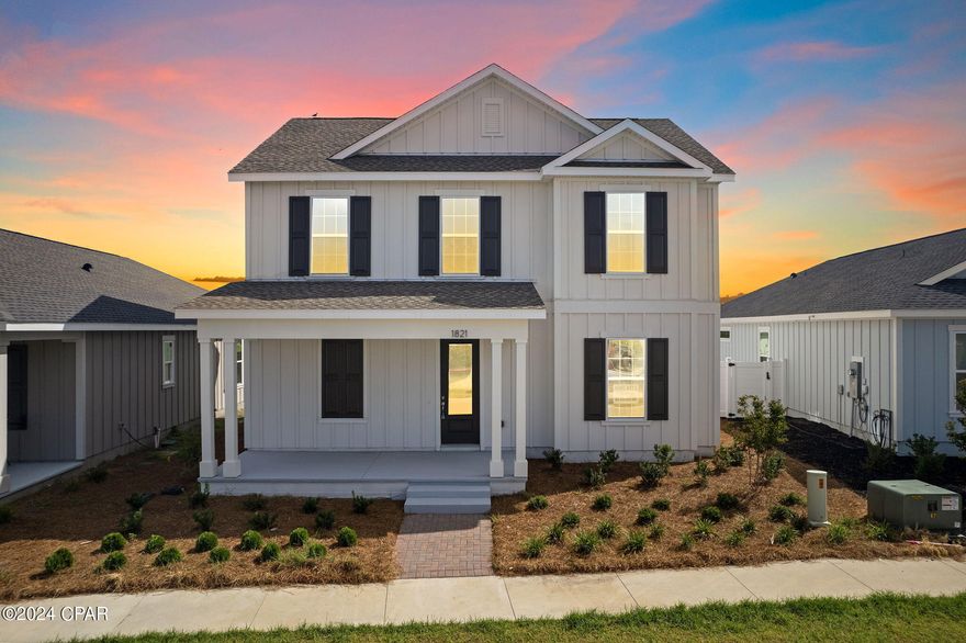 New Construction by Fischer Homes in the beautiful SweetBay community with the Jupiter plan. This new plan offers 4 BR plus a loft / bonus, formal dining / study and a 3-Car Garage! Entertain inside and out with the open floor plan and large covered rear lanai and front porch. The island kitchen has a large walk-in pantry, stainless appliances including a gas range, tile backsplash, and decorative range hood! The main level primary bedroom features a tray ceiling, walk-in closet connected to the laundry room, dual vanities, and large walk-in tile-to-ceiling shower. Luxury finishes include craftsman trim package, 8' tall doors throughout, and more! SweetBay is a walkable community with unrivaled amenities: dock with Bay access for kayaking, paddle boarding, and fishing, parks, resort pool complexes, basketball and sports court, miles of trails, and Publix-anchored town center and marina coming soon! New home buyers even get priority access to top-rated University Academy!