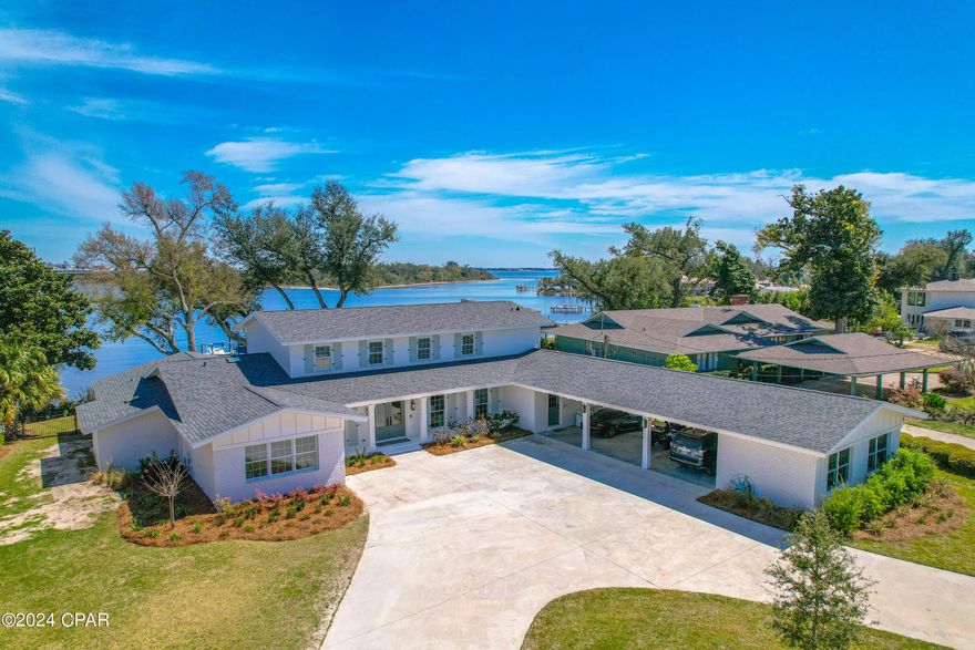 Entered for comp purposes only. This is a beautiful, fully-renovated waterfront home in the historic Cove neighborhood. Offering over 5,200 square feet, 5 bedrooms, 4 full baths and 2 half baths, this two story home features a main level primary suite and multiple living areas with pure bay views. This home also features a pool and dock.