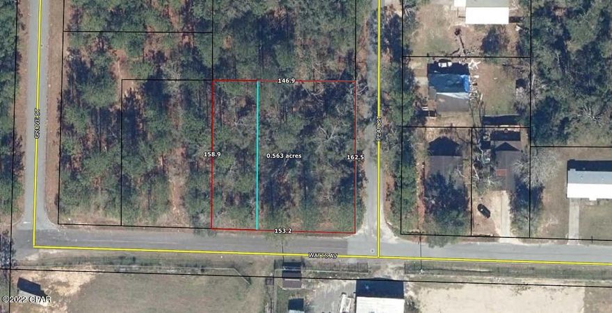 .57 Acre +/- . 2 Lots combine to make this nice size lot in the heart of Chipley, Florida.  Call for your showing today!