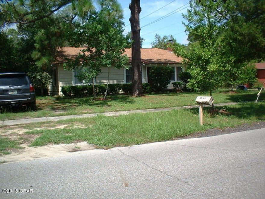 This older home has been renovated and includes hardwood & tile flooring, fireplace, breakfast bar in kitchen, stove, self-cleaning oven, dishwasher, disposal, refrigerator, washer & dryer hookups.  Has central heat and window air unit, detached 2-car garage, fenced backyard, bar-b-que pit and patio.  Please no pets. Available 02/12/2018.