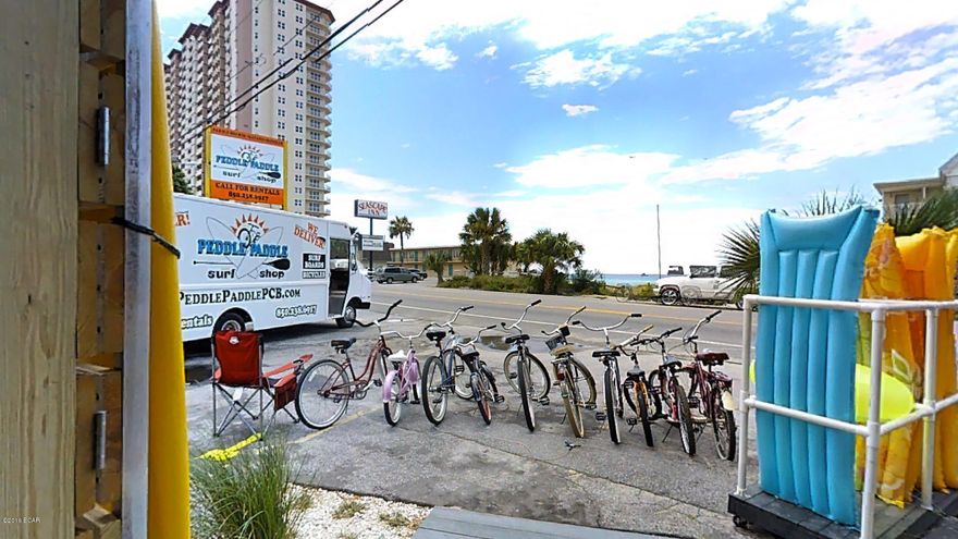Building is for Lease.  

Peddle Paddle Surf Shop Business is for Sale for $50,000 and Includes but not limited to:

20 paddle boards, 5 kayaks that include two tandems, 12 life jackets in variety of sizes, 5 bikes with locks and cup holders, air compressor, 

racking system for all above items, 

office supplies, safe, square tablets with credit card processing technology, 1995 Chevy panel Van used for deliveries and fully decked out with advertising.