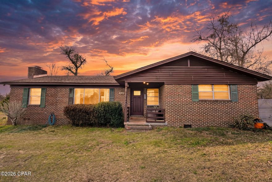 3-bedroom brick home situated on over an acre of land just off Highway 231, offering convenient access to Panama City while maintaining a quiet, spacious setting. This property features a functional floor plan with comfortable living areas and recent updates throughout. Solid brick construction provides durability and low exterior maintenance.
The expansive lot provides ample room for parking, storage, recreational vehicles, boats, or future improvements. The fenced-in backyard offers added privacy and a great space for pets, outdoor entertaining, or additional outdoor living areas. Ideal for a primary residence, rental investment, or buyers seeking space without HOA restrictions. Priced to sell. Measurements are approximate. Buyer to verify all information deemed important.