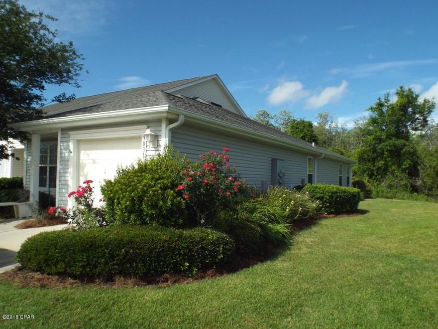Two bedroom two bathroom end Quad unit attached single family home in Lynn Haven offered as is.  All sizes are approximate or taken from other sources please verify accordingly