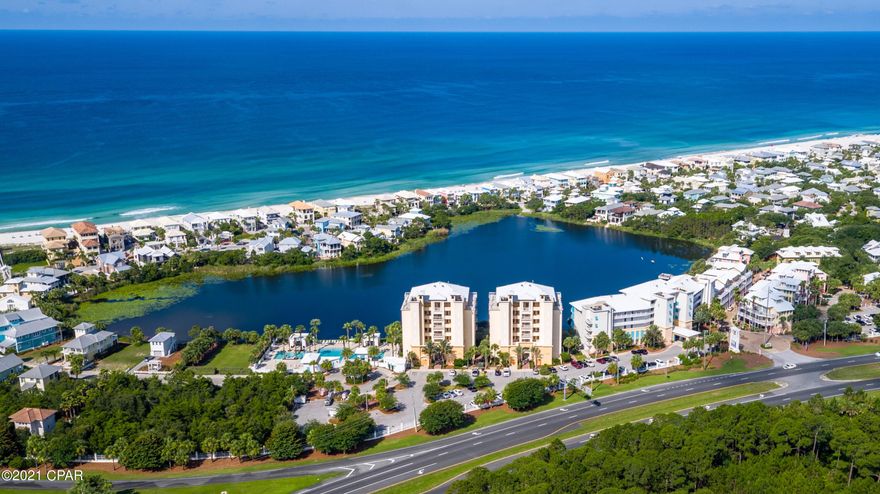 This listing is courtesy for comp use.     102 Sunset is a jewel on Lake Carillon located in the heart of the Carillon Beach Community, ''A Village By The Sea''. The Sunrise/Sunset twin condos are intimate 7-story, high-end condominiums that are centered on Lake Carillon to give you sweeping views of Lake Carillon, Gulf of Mexico, and Carillon Beach Community. A glamorous over-sized resort pool and the emerald waters of the Gulf of Mexico uniquely highlight this condo. 601 Sunset has over-sized bedrooms, each with a private bathroom. The Master Bedroom features a separate jacuzzi tub, custom steam shower