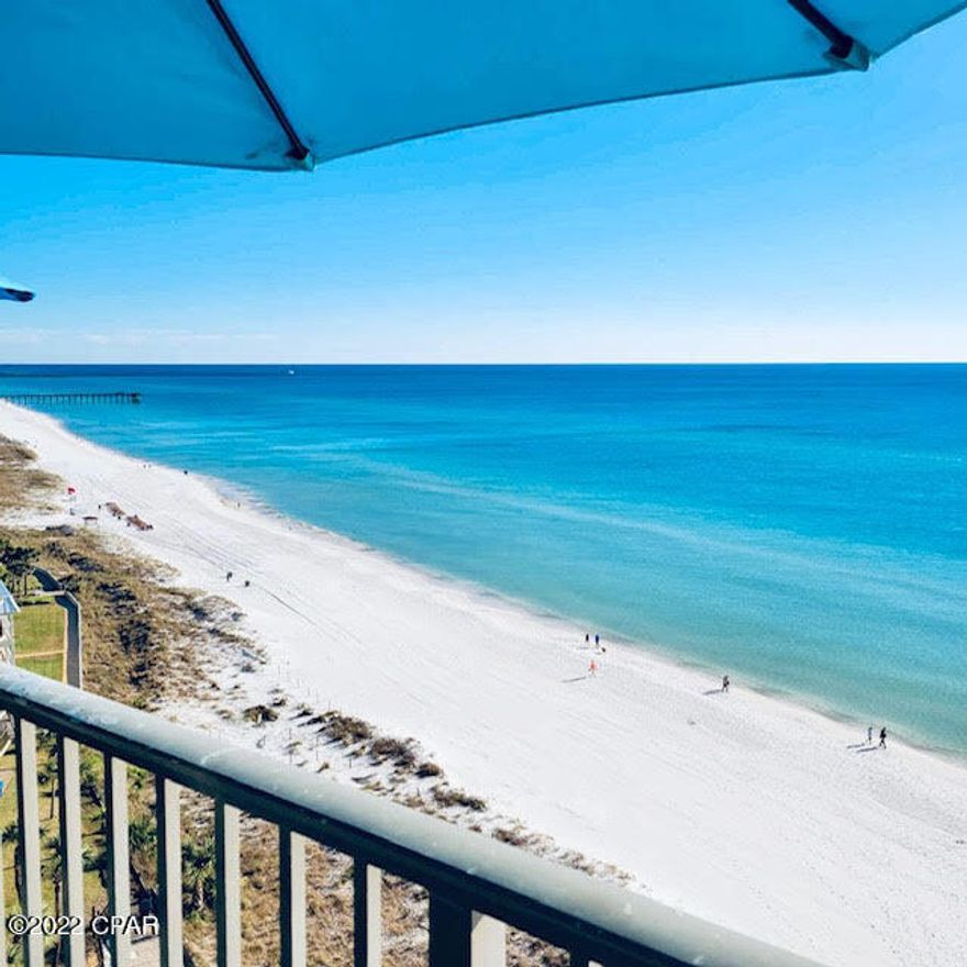 WELCOME HOME TO THE COMMODORE 1208C!!!!  AN AMAZING OPPORTUNITY FOR INVESTORS!! This is a pristine 2/2 with master bedroom on the Gulf! The view is absolutely breathtaking! You are close to the St Andrews State Park, the jetties and many local activities and restaurants. Note: This condo is sold unfurnished. Washer and Dryer will not convey with sale. All other major appliances and window treatments remain.