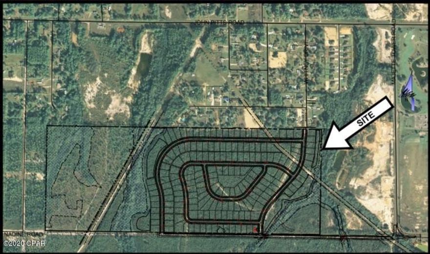Proposed residential subdivision near the vicinity of 231 just North of Panama City.  Engineered to accommodate 183 detached single family homes. This is a prime opportunity to capitalize on the expanding residential needs of Bay County. Much homework has been done and includes engineered drawings that include wetland delineation.