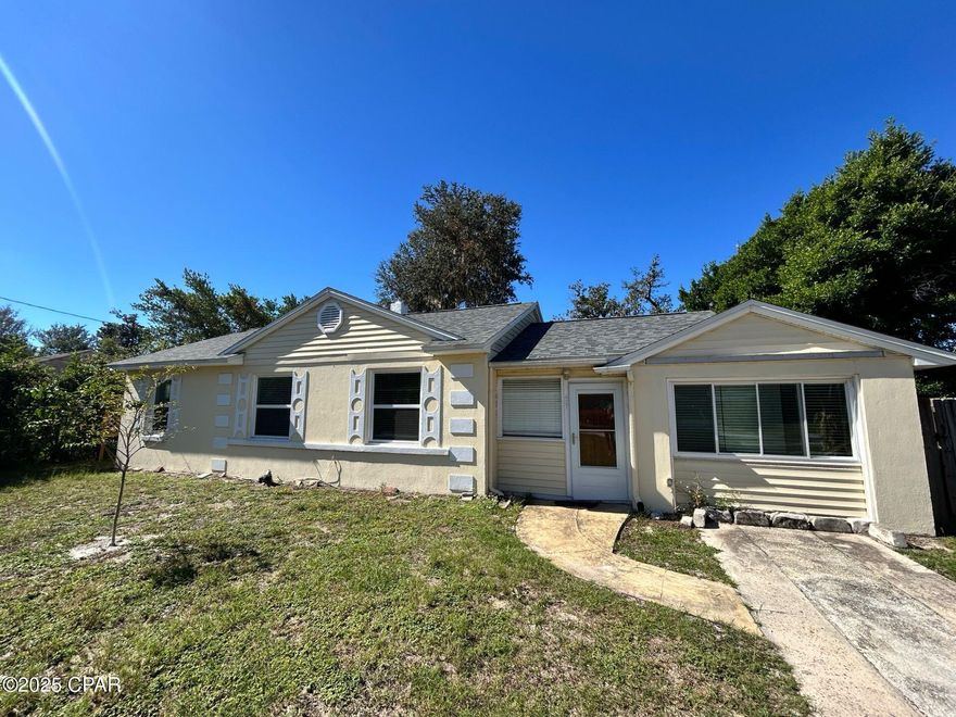 Welcome to this charming 3-bedroom, 1-bathroom home located in the highly sought-after cove area of Panama City, FL. This home boasts a variety of amenities designed to enhance your living experience. The kitchen, complete with a backsplash and a window, offers a bright and inviting space for culinary adventures. The property also features a dedicated laundry room, providing convenience for your day-to-day chores. The home comes with ample storage space, including a storage shed, ensuring you have plenty of room to keep your belongings organized. The fenced backyard offers a private outdoor space for relaxation or entertaining. Additionally, the home includes an office or additional space, perfect for those who work from home or need an extra room. With tile in the bathrooms for easy maintenance and a modern look, this home combines functionality with style. Experience the comfort and convenience of this Panama City home today.