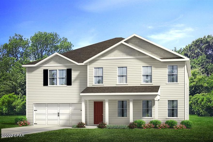 The Kendal is a 2 story, 5 bed, 3.5 bath with a 2 car garage floorplan located in the new Mars Hill community! Interior features of this home include laminate kitchen and bath countertops with over-mount sinks, traditional 8' ceilings, and beautiful ivory painted cabinetry. Vinyl flooring is throughout the home with plush carpet in all bedrooms, stairs, and upstairs hallway. The home also features Whirlpool Stainless steel appliances which include a free-standing electric range, dishwasher, and microwave. One of the remarkable features of this community is that it is located directly across from Majette Park, which is home to Panama City's only Disc Golf Course. Mars Hill is also a short drive to Tyndall Air Force Base, and the Naval Station located on Panama City Beach. A standard Smart Home package includes a KwikSet keyless entry, Skybell doorbell, automated front porch lighting, an Echo Dot device, and Quolsys touch panel which can be integrated to control your lighting, thermostat, front door and so much more.

Pictures, photographs, floor plans, elevations, features, colors and sizes are approximate for illustration purposes only and will vary from the homes as built. Home and community information including pricing, included features, terms, availability and amenities are subject to change and prior sale at any time without notice or obligation. For Move-In/Completion Estimates: Ready dates are estimates only. Timing of completion of construction and buyer move-in are subject to contingencies contained in home purchase agreement and governing jurisdictions issuance of a certificate of occupancy, and may change due to forces majeures and other delays or disruptions outside the reasonable control of the Builder.

A builder 10 year structural warranty is also included.