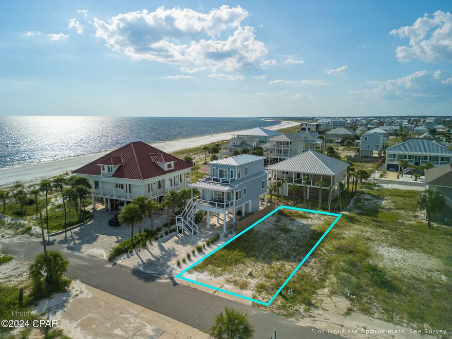 Gorgeous 2nd tier location in X Flood Zone with direct beach access on 26th Street. Just steps to the beach, and sunsets directly over the water! Attractive engineer stamped house plans ready for permitting and included with sale! See photos for house plan rendering. Easy convenience to all of the Mexico Beach amenities, as well as Port St. Joe and Panama City. Also very close to Tyndall Air Force Base! All measurements are approximate. Property is seaward of CCCL line.