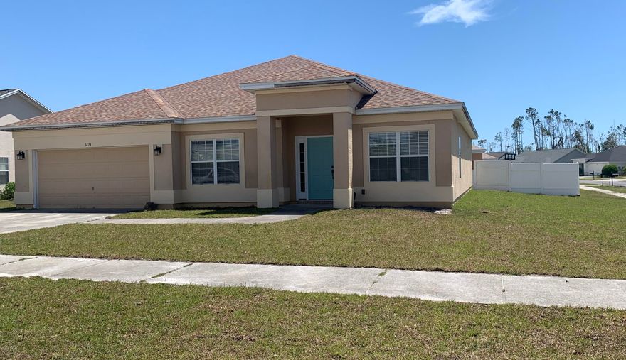 Beautiful home in The Hammocks Subdivision with 4 BD and 2 1/2 BA, formal dining room that could be used as an office, formal living room, Great room with vaulted ceilings' and French doors opening to large patio area with huge back yard with privacy fence. Split bedroom floor plan. This large home sits on corner lot .Home has hardwood and tile in living areas and carpet in bedrooms. Large kitchen with granite counter tops and breakfast area, and a home office nook in the living room. Large master bedroom features his and her closets. Two car garage. Community Pool. Small Pets Only