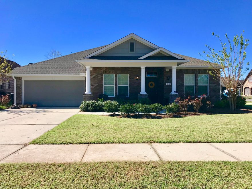 Gorgeous POOL home in Hawks Landing! This beautiful well-kept David Weekley home located only minutes to restaurants, shopping, and some of the best schools in Bay County. This 5 BED/3 BATH at over 2675 sqft, is ready for your family. As you enter the home you will notice the extended open foyer, 10 foot ceilings/crown molding leading you into the spacious great room. The kitchen is a cook's delight; it features upgraded cabinets and overlooks the great room and dining area. The master bath highlights a double vanity, glass shower, and soothing whirlpool! Large bedrooms will make any child or guest happy. Flexibility is the key; office can also be suited as a 5th bedroom. This floor plan provides privacy between owner's suite and additional bedrooms and has room for a large family. Finally, relax in the privacy of your large backyard surrounded by a 6' vinyl privacy fence for your families safety.  Wind down your day while relaxing under your covered porch or cool off in your saltwater pool!  

This home has it all with an open floor plan, generous entertainment space (inside and out) and located in one of Lynn Haven's premier neighborhoods.

This home has sustained very minimal damage from the hurricane.  Sellers have an insurance claim in action to replace the vinyl fence and other minor affected areas.

Blinds included with home; curtains do not convey.  Call for your private tour today ... it won't disappoint! All measurements are approx; buyer to verify if important.