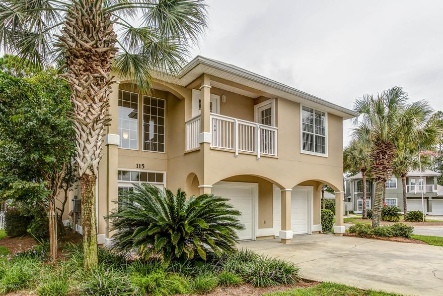 Beautiful WATERFRONT views of Grand Lagoon from this fantastic 3 bedroom 2 1/2 bath home.  This move-in ready home feels like a waterfront house at a waterview price and it includes a permanently assigned boat slip. The large flex room can easily become a 4th bedroom, office, or second den. Lagoon Estates is a friendly gated neighborhood with only 18 homes, a waterfront clubhouse, a swimming pool, and a community dock. Drink your morning coffee gazing into the captivating views of Grand Lagoon. Next get your exercise taking a morning walk or bike ride along North Lagoon. After lunch, take a boat ride out to Shell Island or the Gulf of Mexico. In the afternoon, sit out by the pool and watch the sunset. Finally, take a walk or short drive to one of your favorite restaurants for dinner.