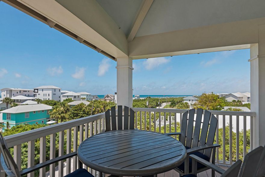 Enjoy the spectacular gulf views from the balconies of this beautiful 3-story Inlet Beach home! Fabulously located near Rosemary Beach and two beach accesses, this home is also a short distance away from all the food, shopping, and fun offered by 30A Avenue as well as Pier Park. Relax in the luxurious first floor master suite with double vanities, antique tub and expansive shower. Ride the PRIVATE ELEVATOR up to the second floor to find an oversized bedroom, en suite bath, and balcony. The third floor living area features a Chef’s Kitchen complete with granite countertops, custom cabinets, and Viking range. Cypress floors, high ceilings and beautiful finishes throughout, guests will also love the large island and open living space as well as the incredible views from both spacious balconi Other features include cypress floors, 12' ceilings, and oversized glass sliding doors. Hang out on the patio in the fenced-in backyard after a day at the beach. Did we mention balconies on both the 2nd and 3rd floors? This home will make a great primary home or vacation rental. Come see for yourself!