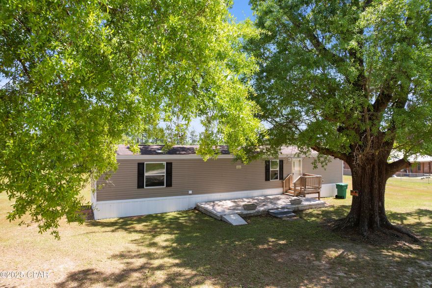 Practically Brand New and Move-In ready!
This 2020-built 2 bedroom, 2 bathroom manufactured home sits on two spacious city lots totaling over half an acre- offering a flexible space in the heart of Alford, FL. Though built in 2020, the home has been lived in for less than 6 months and it shows!
Whether you're a first-time homebuyer, small family, retiree, or investor, this property is a fantastic opportunity for affordable, low-maintenance living with plenty of room to grow. 
The wide open backyard is perfect for those with kids or pets, and is a perfect space for entertaining or gardening. With two full lots, there is also space to expand, add outdoor living features, or even another structure. 
Located within walking distance to Alford Park and just minutes from everyday essentials like Dollar General and a local walk-in clinic. Fire Department and County EMS services are nearby, offering added peace of mind. You'll also enjoy nearby access to public lakes Compass Lake and Round Lake- ideal for boating, fishing, or relaxing by the water. 
Speaking of outdoor recreation, this property is also a short drive from Falling Waters State Park in Chipley, and the famous Marianna Caverns. 
Alford is conveniently situated between Panama City and Dothan, making this home a smart choice for commuters who prefer quiet living. Enjoy access to nearby towns including Marianna, Chipley, and PCB, while still benefiting from the tight-knit community that Alford has to offer. 
This home combines value, location, and comfort in one package that offers both immediate livability as well as long term potential. Whether you are ready to plant roots in Alford, or make a smart investment, don't miss out on this opportunity!