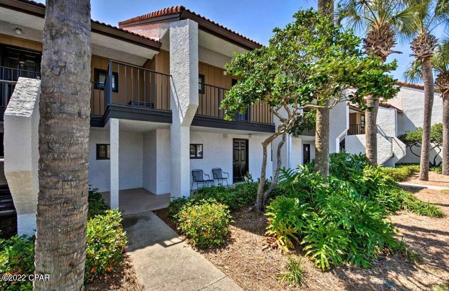 ''Currently under contract, seller accepting backups.'' Welcome home to this beautiful 2 bedroom, 2 bathroom Edgewater Golf Villa unit! Packed with amenities, Edgewater boasts 11 pools, 4 hot tubs, Pickleball, Tennis, Basketball, Golf, and the beach. There is something for every member of the family! This ground floor unit is all on one level and an easy walk to the beach with the added bonus of a ''yard'' of grass right out your back door. Unit has been recently upgraded with luxury vinyl plank flooring and a brand new HVAC. This condo is a vacation rental and produces strong rental numbers. Don't miss your chance to own your piece of the only full service beach resort in Panama City Beach!