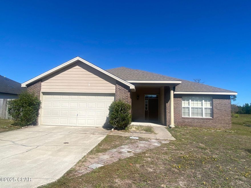 This home has convenient access to Tyndall AFB, making it an ideal location for those who value convenience. The house boasts three generously sized bedrooms, in a split floorplan, and two full bathrooms, providing ample space for comfortable living. The interior features ceiling fans for added comfort during those warm Florida days. The kitchen is equipped with a breakfast bar that adds a touch of convenience to your morning routine!

The property also includes a two-car garage, providing ample space for parking and storage. The fenced backyard offers a private outdoor space for relaxation or entertaining. The house also features covered front and back patios, perfect for enjoying the outdoors in any weather. Additionally, a dedicated laundry/storage room adds to the functionality of this home!

Experience the perfect blend of comfort and convenience in this Panama City home!

---------------------------------------------------------------------------

*1/2 OFF 1st Month's Rent for Active-Duty Military!!*

*ALL pets are subject to owner approval & non-refundable fees.*

*Owner will consider Section 8.*
