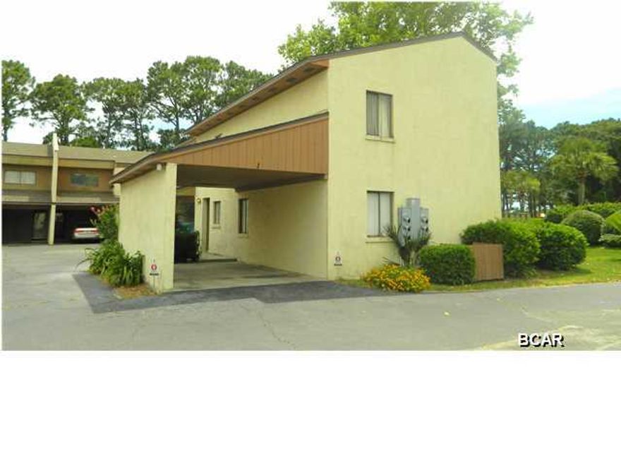 Conveniently located off North Lagoon Dr in the waterfront community of Palisades. The open living and dining areas are combined and offer direct porch access. Upstairs are both bedrooms that feature adjoining full baths. The master bedroom has a balcony with a view of the pool. Stacked washer/dryer included. Complex amenities include a waterfront pool and dock with free boat slips. Basic cable, water/sewer, garbage, and pest control included with rent. Pets under 25lbs considered with $250 non-refundable pet fee.