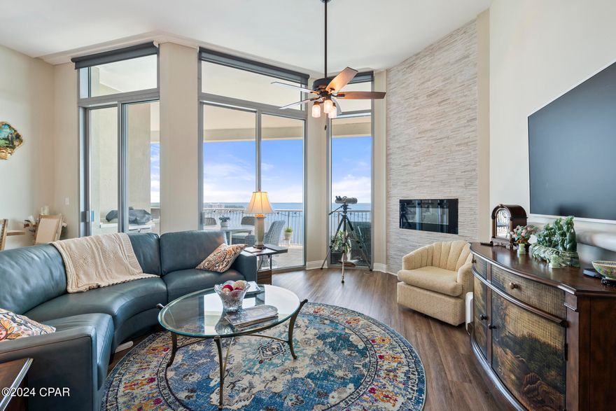 MARINA LANDING, located at the western foot of the Hathaway Bridge, offers the finest in BAY FRONT CONDO LIVING! This LUXURIOUS 15th Floor unit shows off panoramic views of the Bay and Bridge with wall to wall windows and incredible balcony. 
The interior has been completely remodeled with new custom cabinetry, beautiful QUARTZ COUNTER TOPS and high end appliances. Dramatic 12' ceilings make the living areas seem even more spacious  The upscale flooring and contemporary  fireplace add a  stylish touch !
Every opportunity for storage was taken with built in closets and drawers to maximize the space. There is a large storage unit across the hall that has been fitted with floor to ceiling shelving and a lock out closet includes a safe that is bolted in place. 
Both bedrooms have balcony access and include stunning views across the Bay. Each includes a walk in closet. The primary bath offers a double vanity and an impressive walk in shower. 
On the outside, the grand balcony offers a front row seat to all the Bay has to offer! Grab your coffee and watch the sun come up. In the evening, there's room for entertaining and  a built in grill.
Looking for a Boat Slip? A full service marina with boat slips, boat and jet ski rentals and charters is located next door! The complex includes a beautiful pool area, exercise room, community space and so much more. This is the ''MUST SEE'' Condo at Marina Landing!